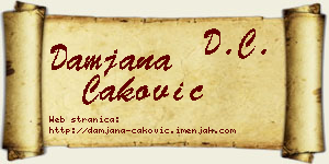 Damjana Caković vizit kartica